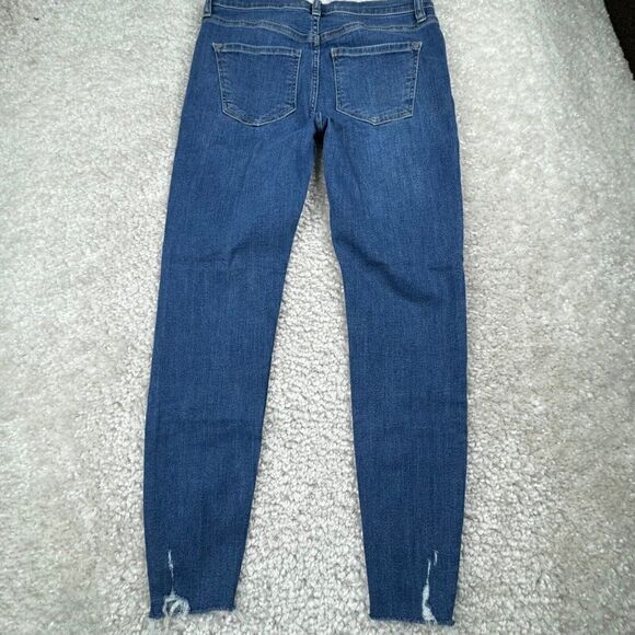 We The Free People Distressed Skinny Raw Hem Jeans - Picture 3 of 9